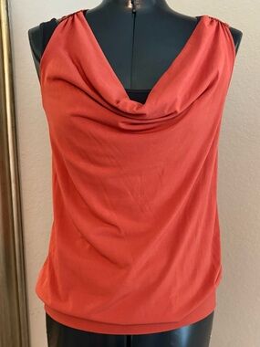 Topia Cowl Neck Women’s Orange sequin razorback tank top xl razor back